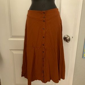High-waist Midi A-line Skirt, Size S